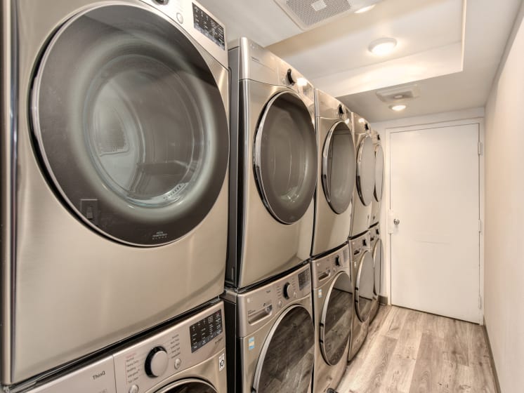 Laundry facilities onsite.  Newer stackable machines.